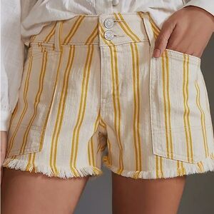 Pilcro The Wanderer Low Rise Striped Shorts